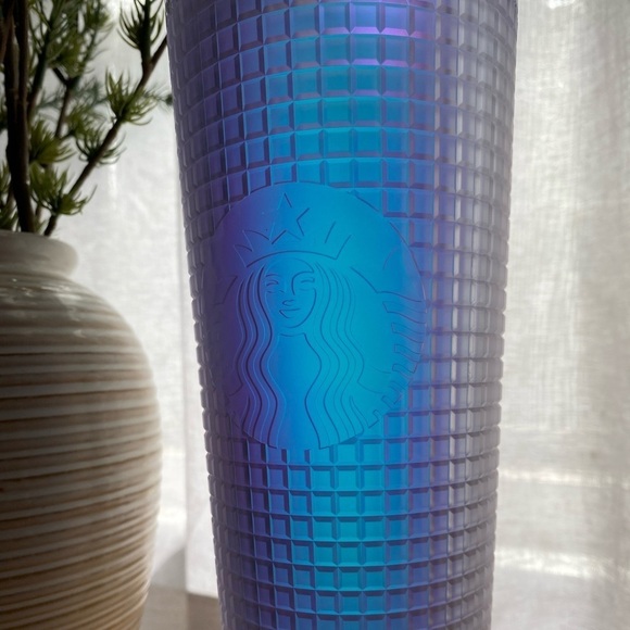 2022 Starbucks Spring Iridescent White Grid Tumbler 24oz - Picture 3 of 5